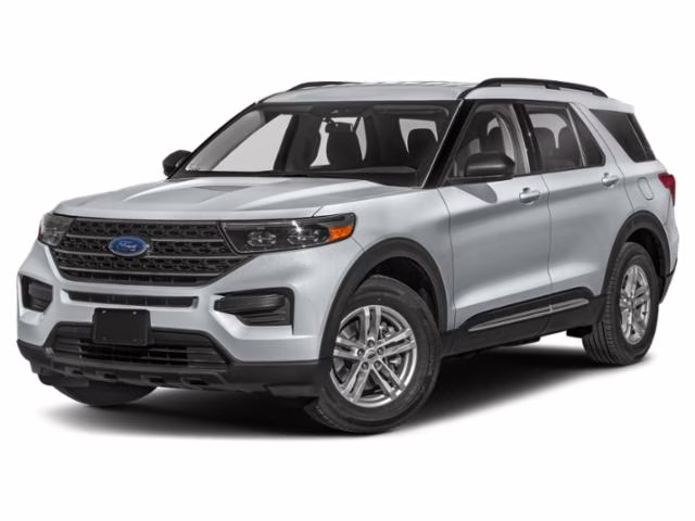 2023 Iconic Silver Metallic Ford Explorer XLT 4X4 SUV