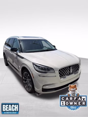 2023 Pearl Metallic Lincoln Aviator Plug-In Hybrid Grand Touring AWD SUV