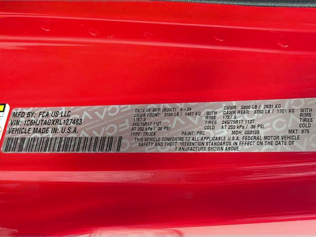 2024 Red Clearcoat Jeep Gladiator Sport S 4X4 Truck