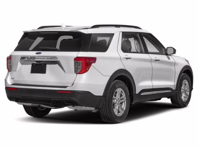 2023 Star White Metallic Tri-Coat Ford Explorer XLT RWD SUV