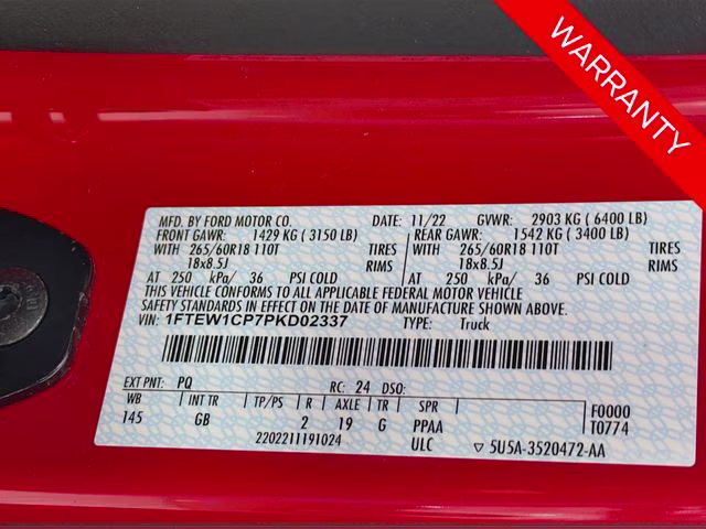 2023 Race Red Ford F-150 XL RWD Truck