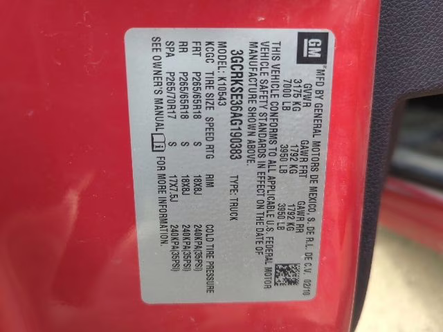 2010 Victory Red Chevrolet Silverado 1500 LT 4X4 Truck