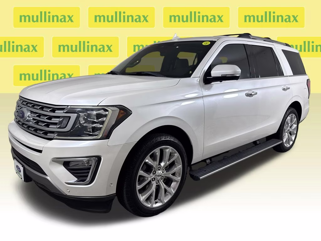 2018 White Platinum Clearcoat Metallic Ford Expedition Limited RWD SUV