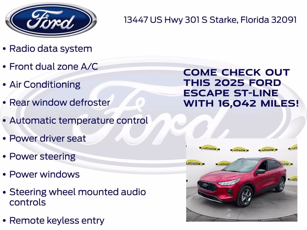 2025 Red Metallic Ford Escape ST-Line FWD SUV