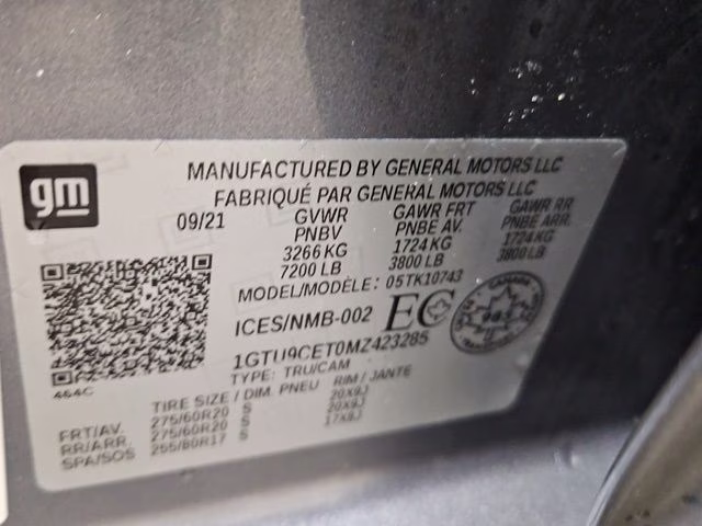 2021 Satin Steel Metallic GMC Sierra 1500 Elevation 4X4 Truck