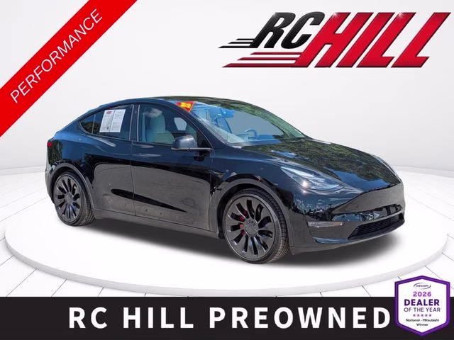 2022 Black Tesla Model Y Performance AWD SUV
