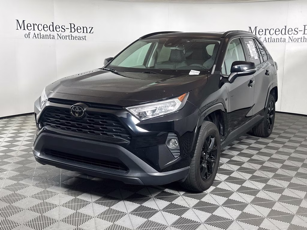 2021 Midnight Black Metallic Toyota RAV4 XLE FWD SUV