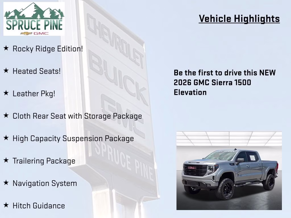 2026 Sterling Metallic GMC Sierra 1500 Elevation 4X4 Truck