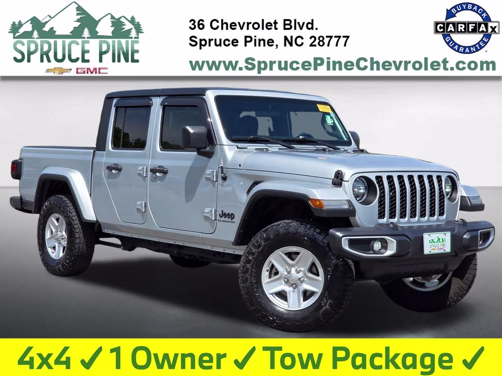 2022 Silver Zynith Clearcoat Jeep Gladiator Sport 4X4 Truck