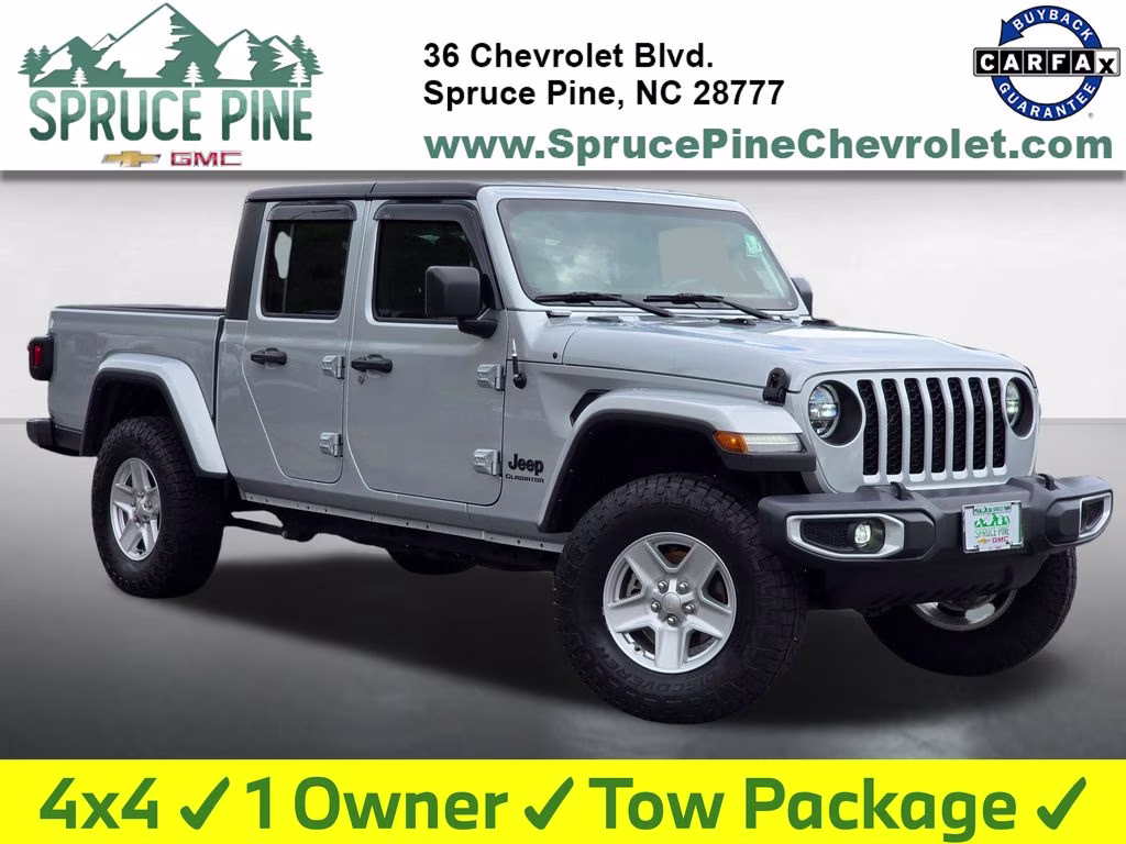 2022 Silver Zynith Clearcoat Jeep Gladiator Sport 4X4 Truck