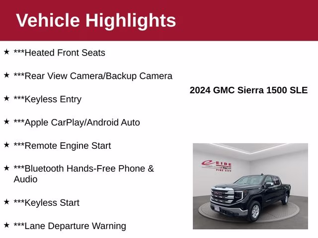 2024 Onyx Black GMC Sierra 1500 SLE 4X4 Truck