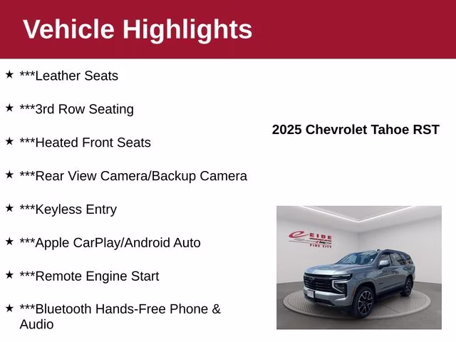 2025 Dark Ash Metallic Chevrolet Tahoe RST 4X4 SUV