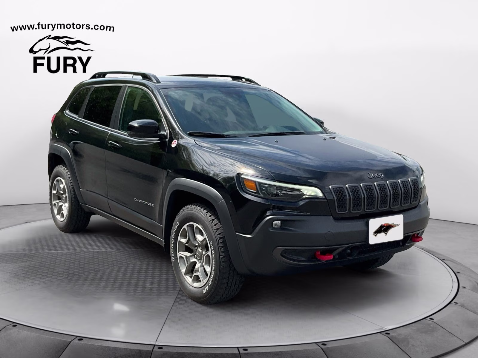 2022 Diamond Black Crystal Pearlcoat Jeep Cherokee Trailhawk 4X4 SUV