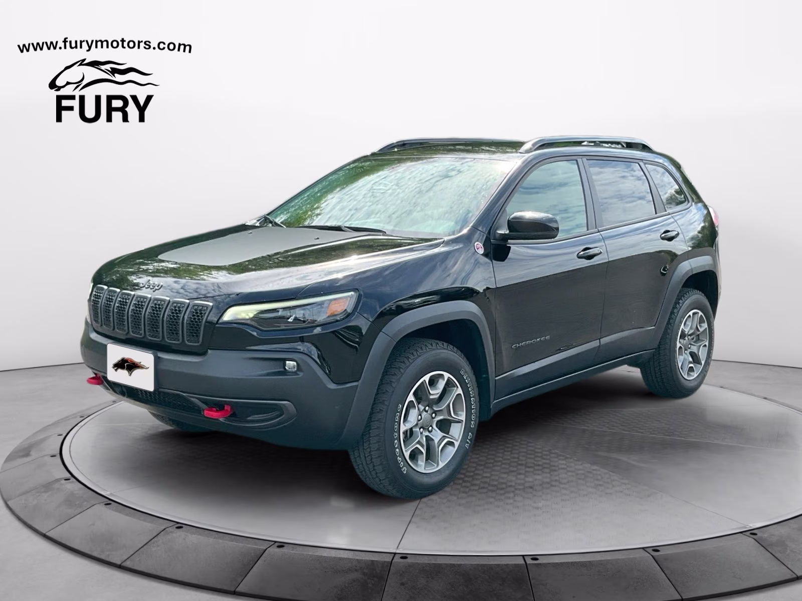 2022 Diamond Black Crystal Pearlcoat Jeep Cherokee Trailhawk 4X4 SUV