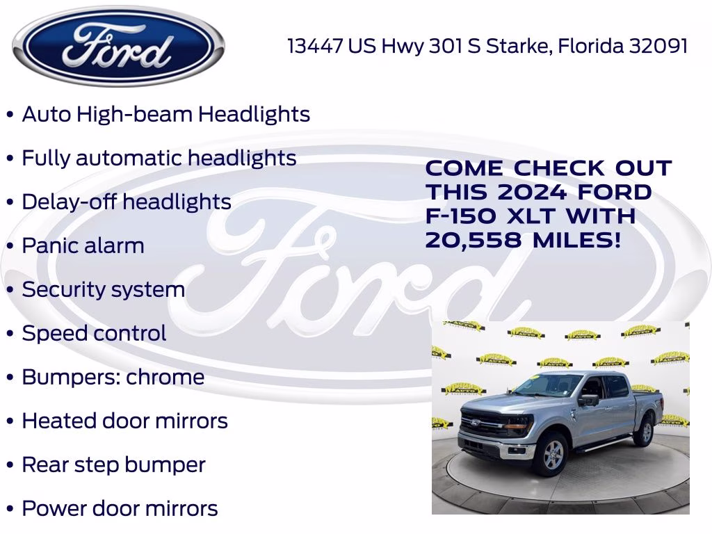 2024 Iconic Silver Metallic Ford F-150 XLT 4X4 Truck