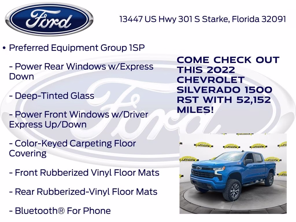 2022 Glacier Blue Metallic Chevrolet Silverado 1500 RST 4X4 Truck