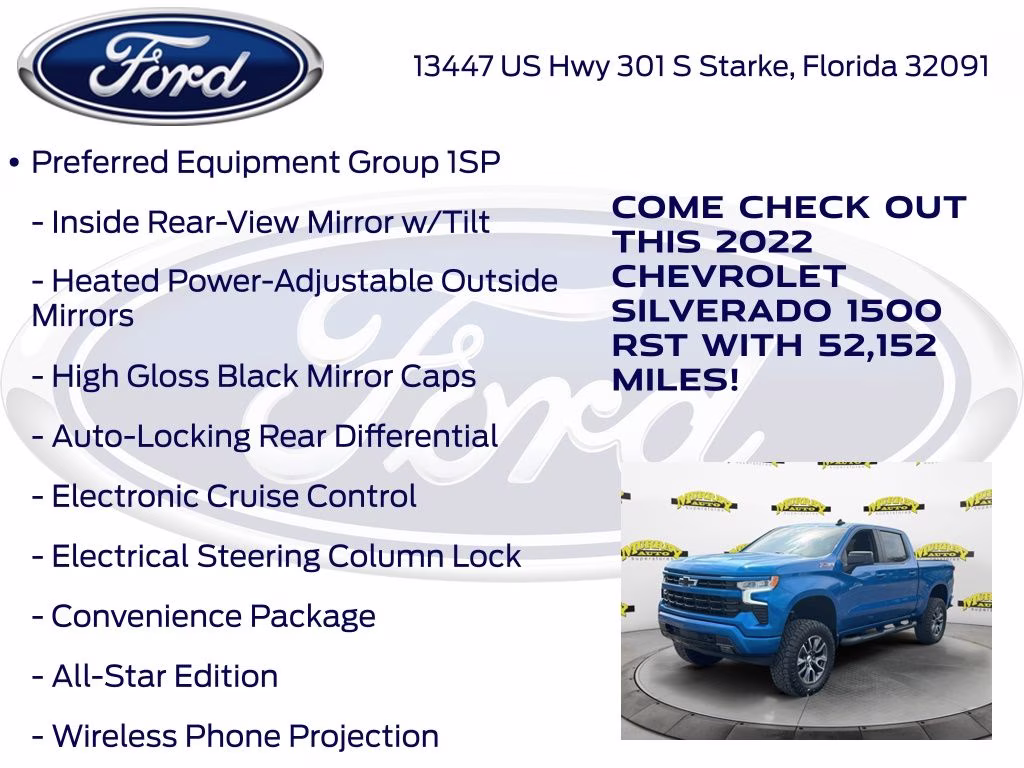 2022 Glacier Blue Metallic Chevrolet Silverado 1500 RST 4X4 Truck