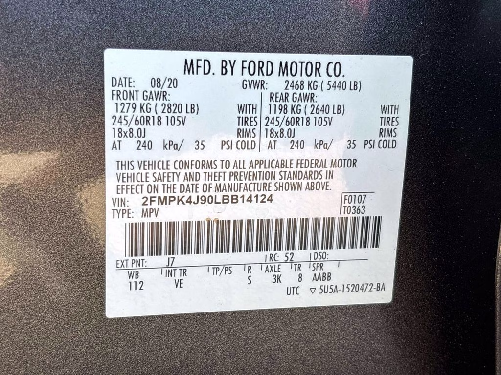 2020 Magnetic Ford Edge SEL AWD SUV
