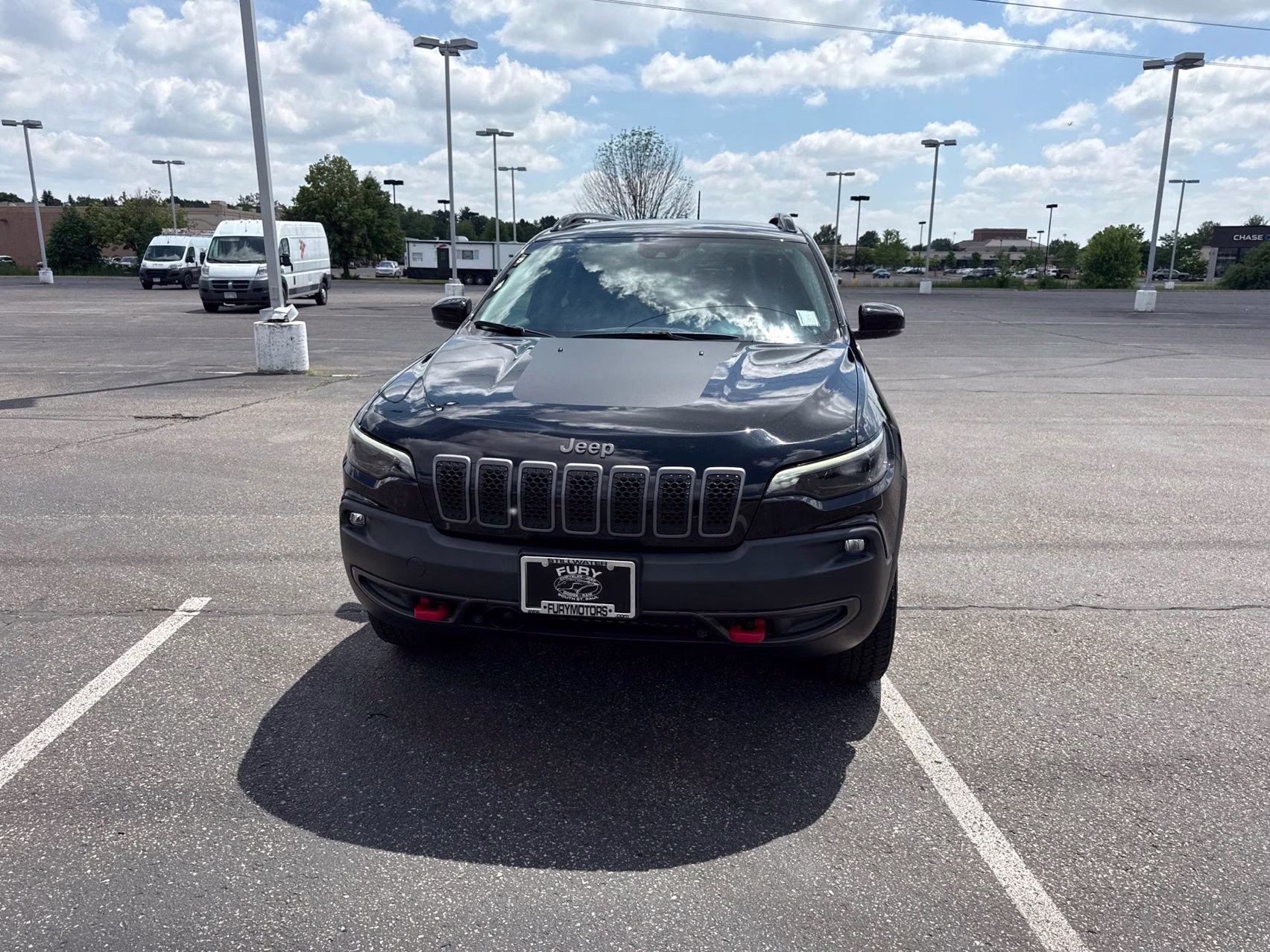 2022 Diamond Black Crystal Pearlcoat Jeep Cherokee Trailhawk 4X4 SUV