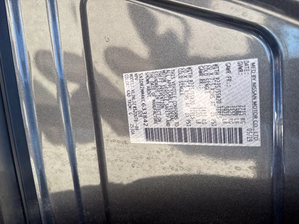 2019 Gun Metallic Nissan Pathfinder Platinum 4X4 SUV