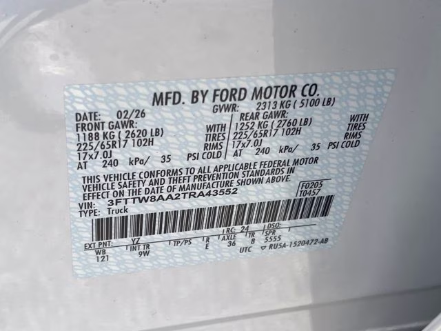 2026 Oxford White Ford Maverick XL FWD Truck