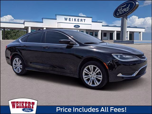 2015 Black Clearcoat Chrysler 200 Limited FWD Sedan