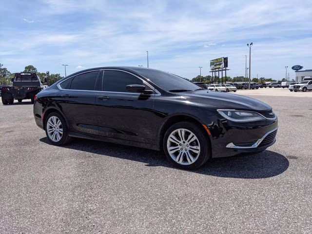 2015 Black Clearcoat Chrysler 200 Limited FWD Sedan