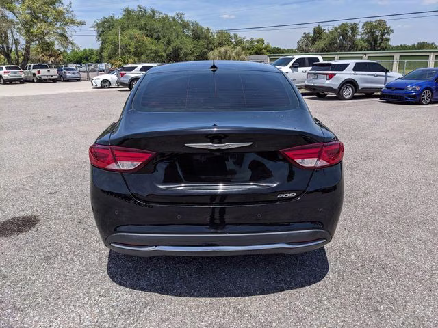 2015 Black Clearcoat Chrysler 200 Limited FWD Sedan