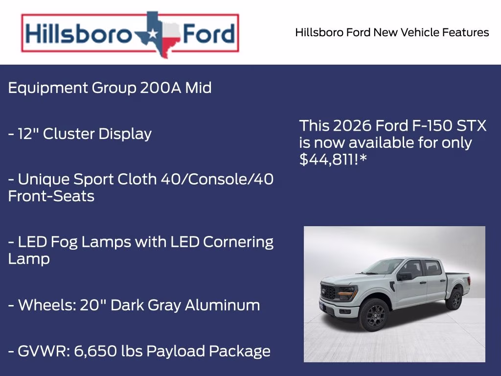 2026 Avalanche Ford F-150 STX 4X4 Truck