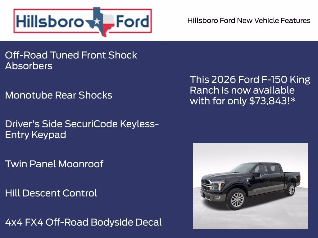 2026 Agate Black Metallic Ford F-150 King Ranch 4X4 Truck