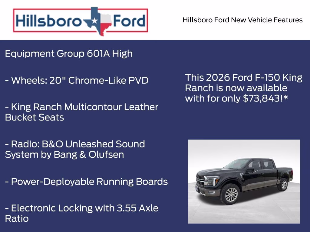 2026 Agate Black Metallic Ford F-150 King Ranch 4X4 Truck