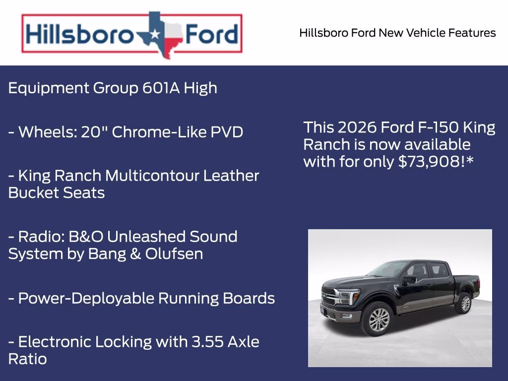2026 Agate Black Metallic Ford F-150 King Ranch 4X4 Truck