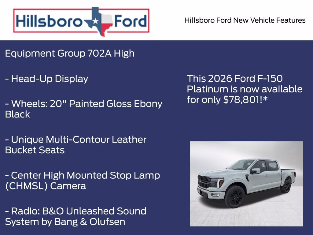2026 Avalanche Ford F-150 Platinum 4X4 Truck
