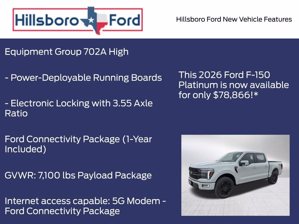2026 Avalanche Ford F-150 Platinum 4X4 Truck