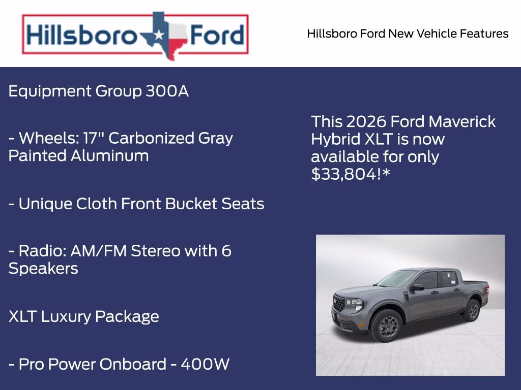 2026 Carbonized Gray Metallic Ford Maverick XLT FWD Truck