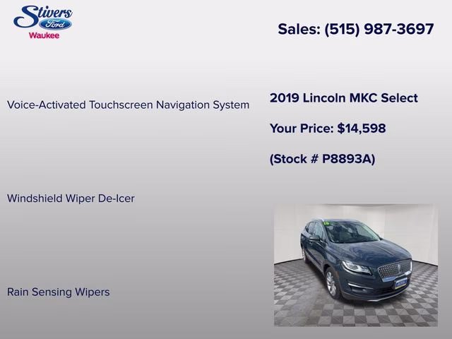 2019 Sea Green Lincoln MKC Select AWD SUV