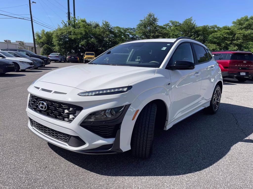 2023 Lunar White Hyundai Kona N Line AWD SUV