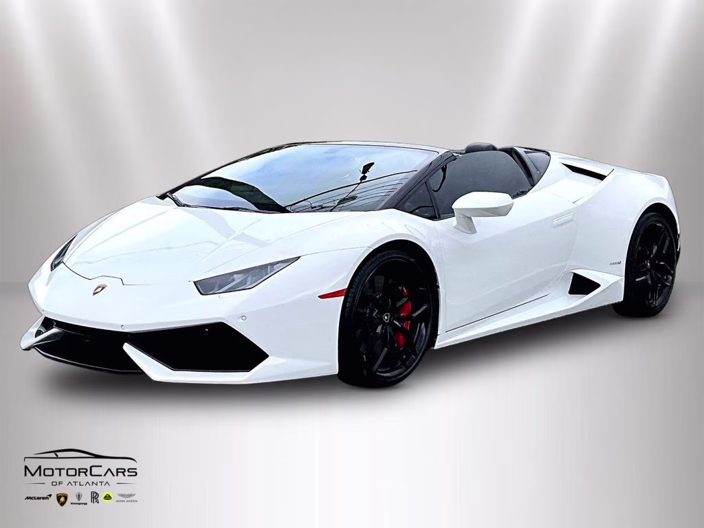 2017 White Lamborghini Huracan Spyder Supercharged AWD Convertible