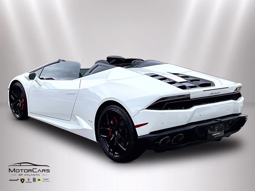 2017 White Lamborghini Huracan Spyder Supercharged AWD Convertible