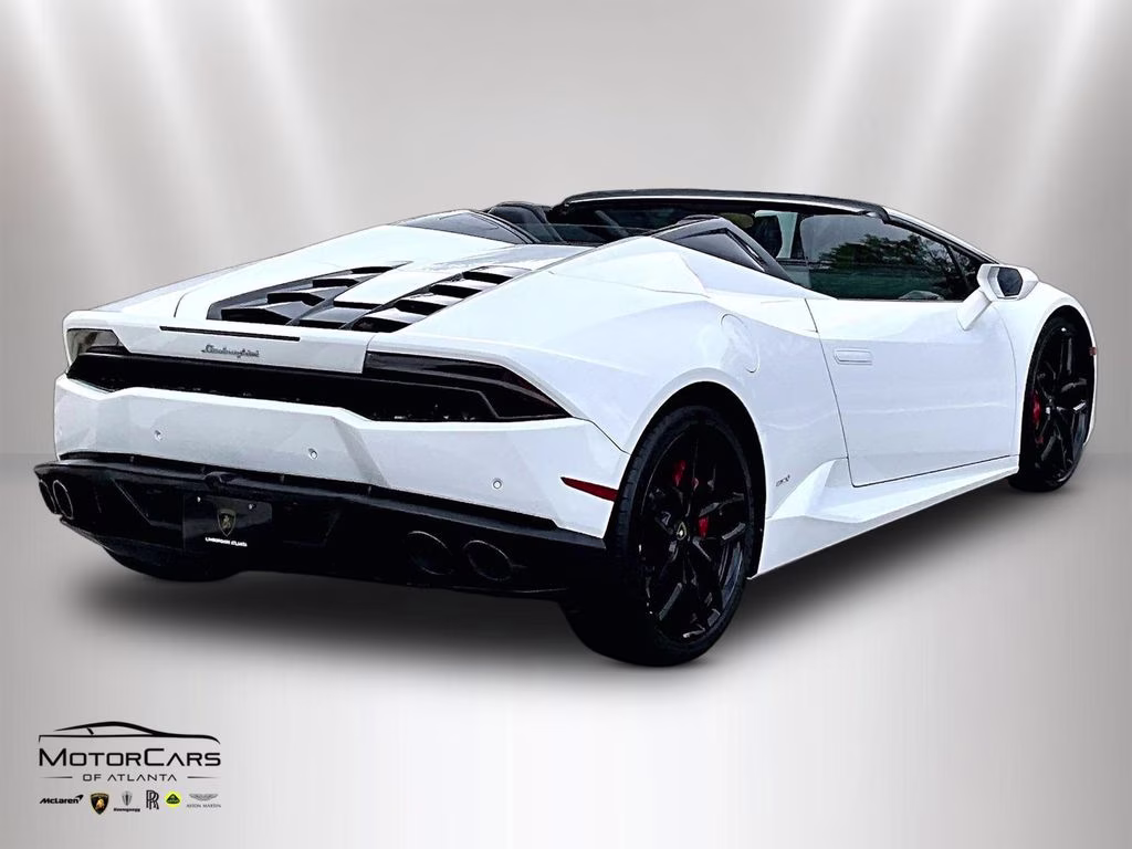 2017 White Lamborghini Huracan Spyder Supercharged AWD Convertible