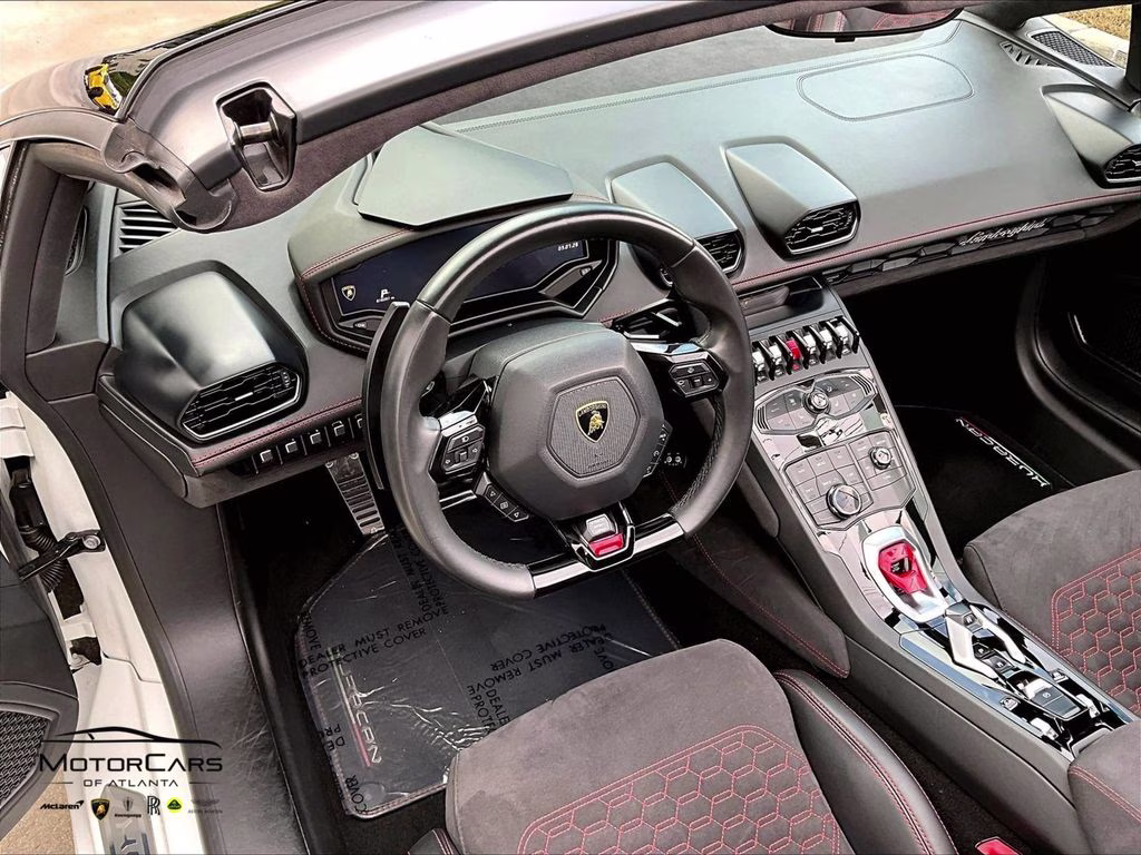 2017 White Lamborghini Huracan Spyder Supercharged AWD Convertible