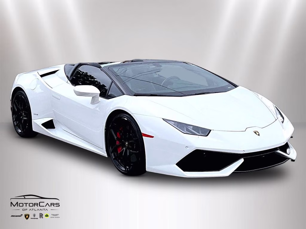 2017 White Lamborghini Huracan Spyder Supercharged AWD Convertible