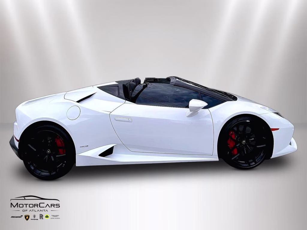 2017 White Lamborghini Huracan Spyder Supercharged AWD Convertible