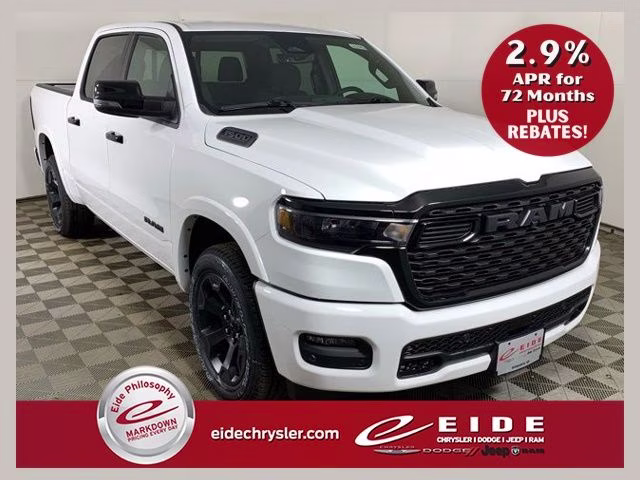 2026 Bright White Clearcoat Ram 1500 Big Horn Night Edition 4X4 Truck