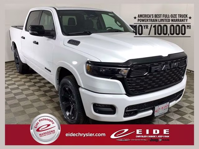 2026 Bright White Clearcoat Ram 1500 Big Horn Night Edition 4X4 Truck