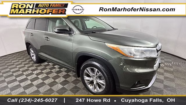 2015 Alumina Jade Metallic Toyota Highlander XLE V6 AWD SUV