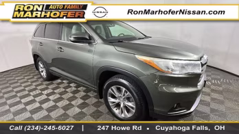 2015 Alumina Jade Metallic Toyota Highlander XLE V6 AWD SUV