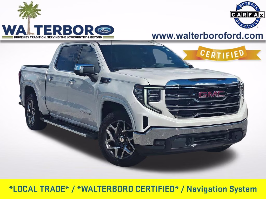 2022 White Frost Tricoat GMC Sierra 1500 SLT 4X4 Truck