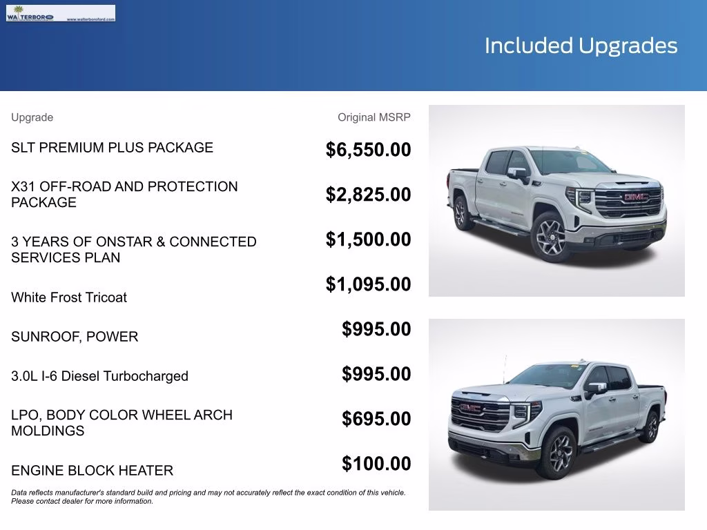 2022 White Frost Tricoat GMC Sierra 1500 SLT 4X4 Truck