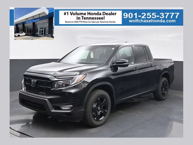 2026 Crystal Black Pearl Honda Ridgeline Black Edition AWD Truck